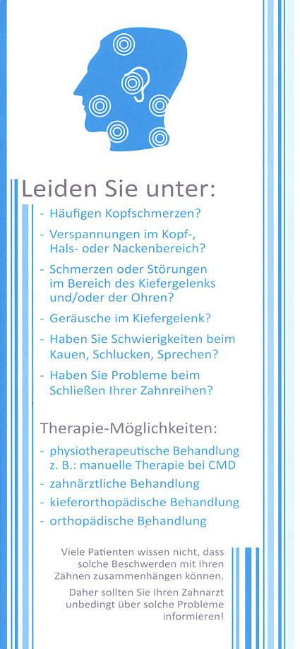 Patienteninformation - Michael Zuidberg Physiotherapie GmbH in 47839 Krefeld